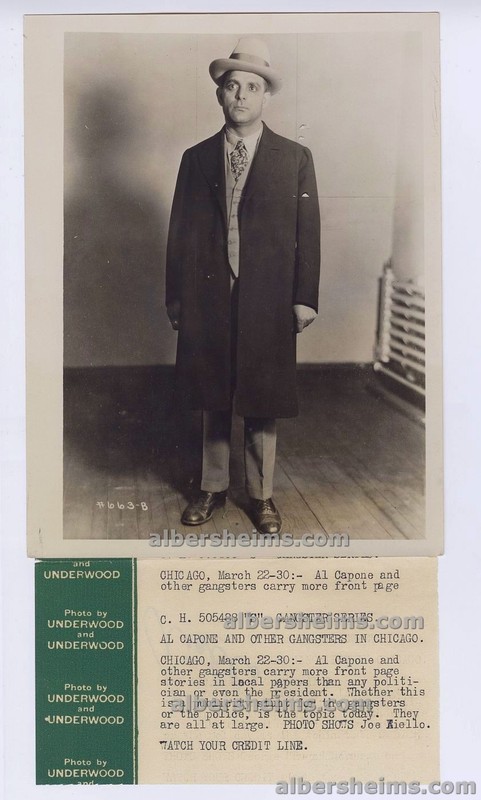 Joe Aiello Mafia Mobster Mob Chief Rival of Al Capone Original 1930 Press Photo
