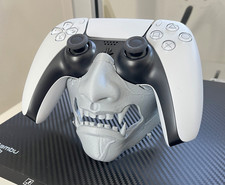 3D Printed Skull Controller Stand Gray Plastic Display Holder for PS5 DualSense