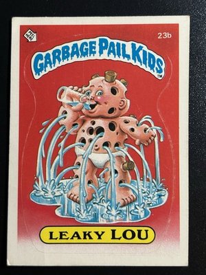 #ad 1985 Topps Garbage Pail Kids Card GPK First Series 1 OS1 23b Leaky Lou GLOSSY $19.99