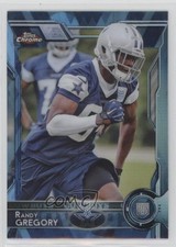 2015 Topps Chrome Rookies Hot Box Blue Diamond Refractor Randy Gregory #114 10ws