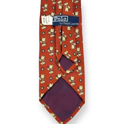Rare Vintage Polo Ralph Lauren Silk Tie Fox Hunt Equestrian