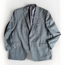 46 R Lauren Ralph Lauren Mens 2 Button Pure Wool Blazer Sport Coat Houndstooth