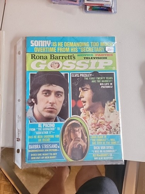 #ad RONA BARRETT#x27;s GOSSIP Magazine MAY 1974 Al Pacino ELVIS Streisand $15.69