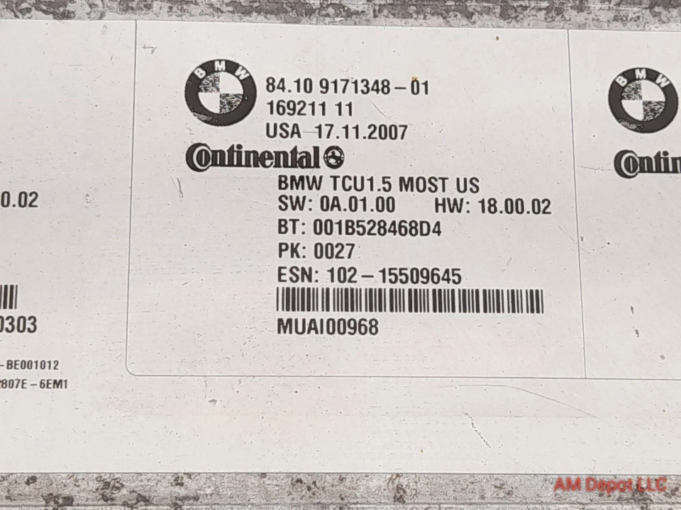 BMW 335i 335xi 328xi 328i E90 E92 2008 módulo de control telemático 84109181230 Foto 3 de 4