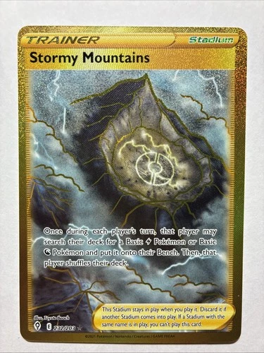 232/203 Stormy Mountains : Secret Rare Card : SWSH-07 Evolving Skies