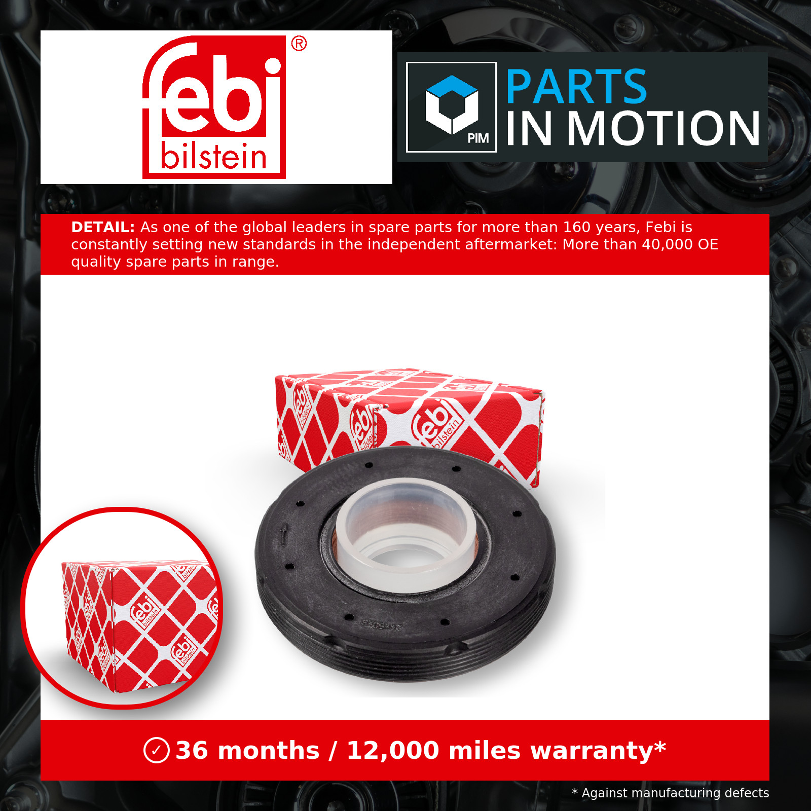 Camshaft Oil Seal fits PEUGEOT 206 1.4 2003 on KFU(ET3J4) 080733 80733 Febi New