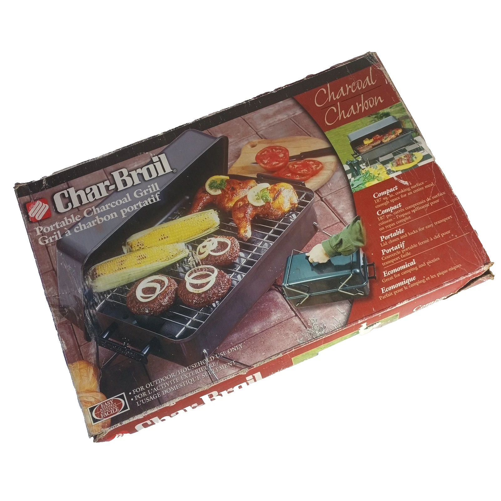 Vintage Char-Broil Portable Charcoal Grill #4751210 17 x 10 IN 187 SQ IN