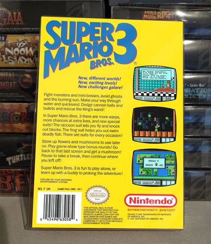 Super Mario Bros. 3 - Replacement Box READ DESCRIPTION - Picture 2 of 2