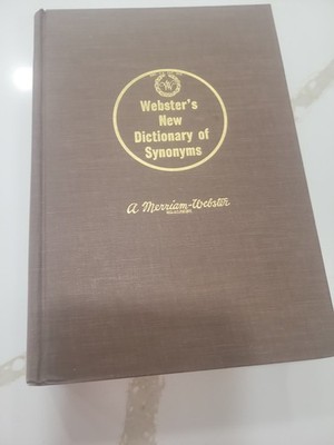 Webster's New Dictionary of Synonyms, 1968, Hardcover