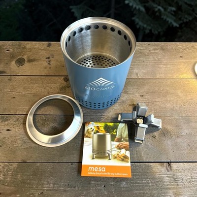 Solo Stove Mesa Tabletop Fire Pit with Stand - Water Blue New Open Box