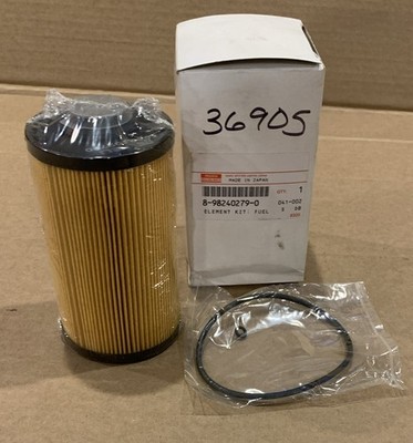 Genuine OEM Isuzu Fuel Filter Element w/ Ring Gasket 8-98240279-0 Made In Japan