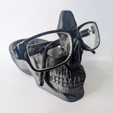 Supporto porta bicchieri teschio stile gotico nero portachiavi e portamonete decorazione