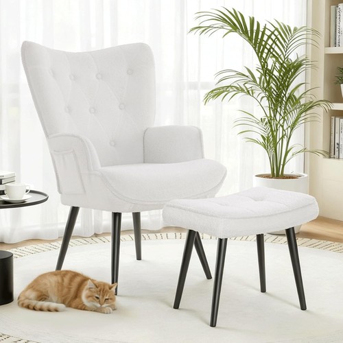 Relaxsessel m. Hocker Fernsehsessel Liege Ohrensessel Loungesessel Polstersessel - Afbeelding 7 van 24