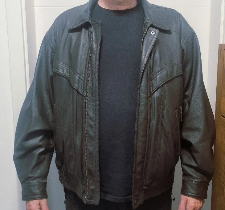Alte Leder Jacke Bomberjacke Braun Gr 26 Flieger Lederjacke - Bild 3 von 4