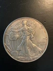 2018 bullion  AMERICAN SILVER EAGLE .999 silver - toning and cheap