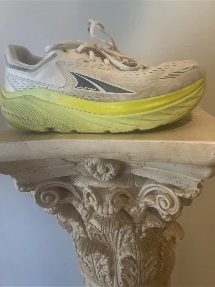 Altra Via Olympus Mujer Talla 9 Amarillo Blanco Entrenamiento Correr Entrenamiento Comodidad Foto 2 de 4