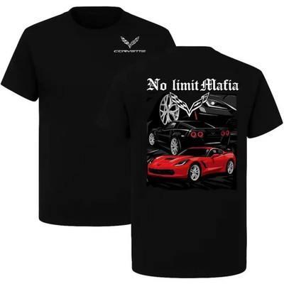 No Limit Mafia 2 Sided T-Shirt   Corvette Sports Car Graphic Tee