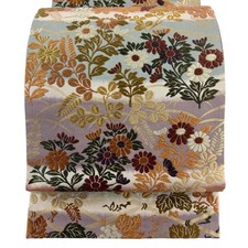 JAPANESE KIMONO BELT FUKURO OBI PURE SILK SALMON PINK ROKUTSU-GARA FF1220