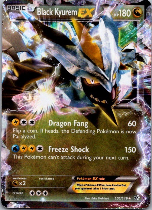 Black Kyurem EX Ultra Rare Boundaries Crossed 101/149 NM