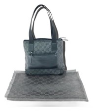 Borsa shopping Gucci GG Canvas Leather nera 5012 borsa autentica da donna