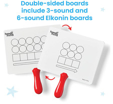 hand2mind Elkonin Box Magnetic Answer Board, Word Mapping Paddles, Elkonin Boxes