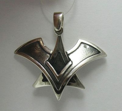 Stylish Sterling Silver Pendant Solid Hallmarked 925 Handmade PE000820 Empress