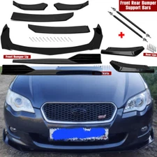 For Subaru Front Rear Bumper Lip Spoiler Splitter Body Kit Side Skirt