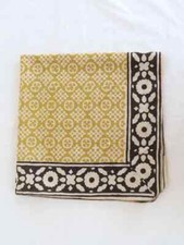 Cotton Neckerchief, Cotton Square Scarf Gift Block Print Bandana Bohemian Style