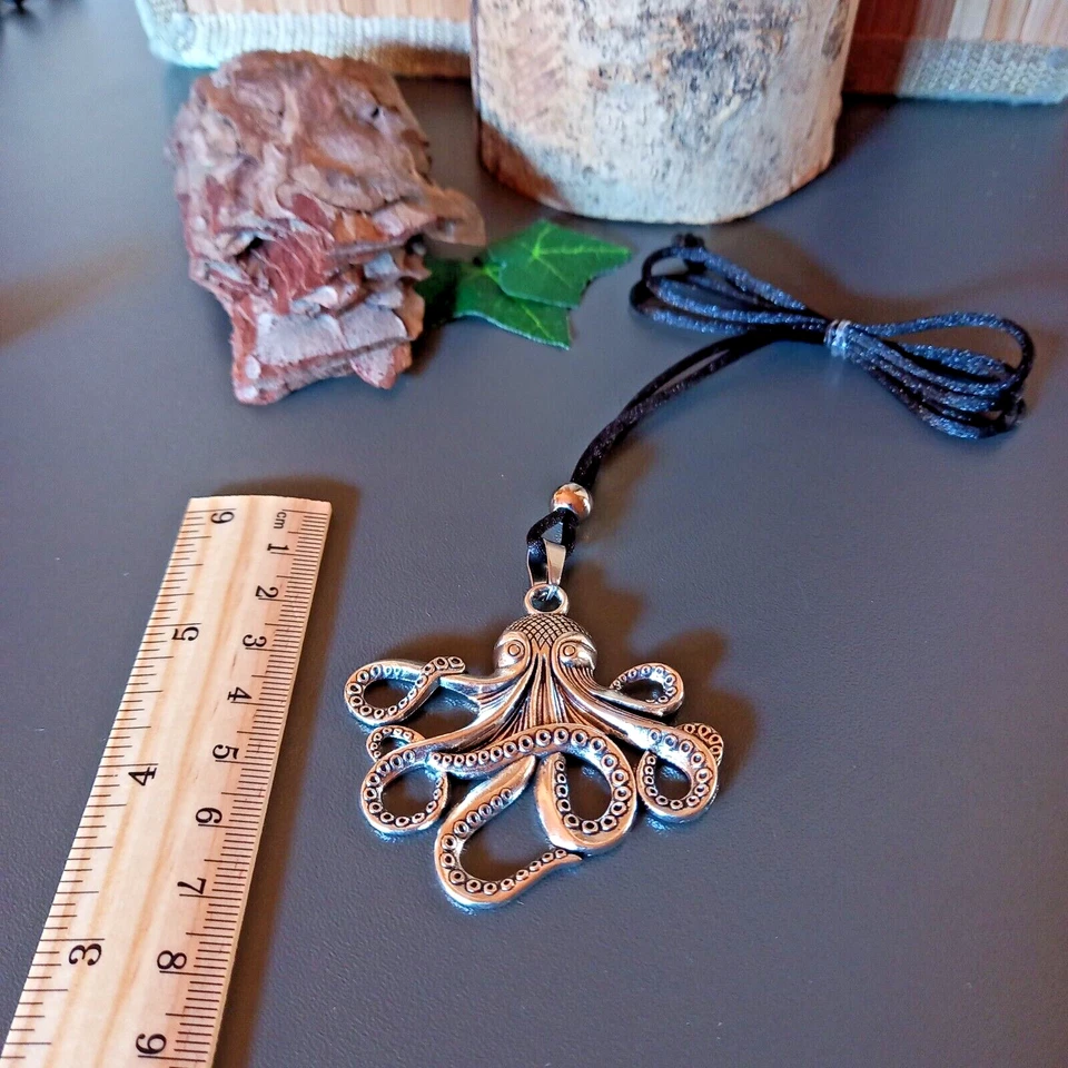 Kette mit großem Anhänger Krake Oktopus Seemannskette (191) - Bild 4 von 4