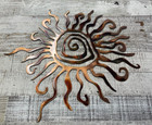 Sun - Metal Wall Art - Copper & Bronzed Plated  14"