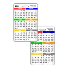 2025 Month by Month Calendar Vert Badge Card Paramedic Medic EMT EMS RN Nurse