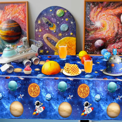 3 Pack Space Tablecloth Outer Space Themed Birthday Party Supplies Decorations F - Picture 7 of 8