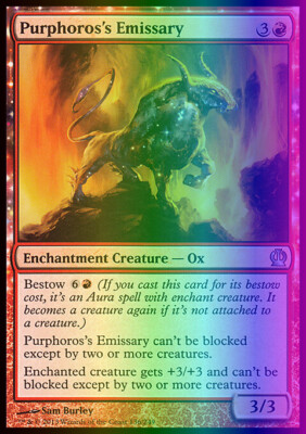 Magic the Gathering MTG Purphoros's Emissary (136) Theros   MP FOIL