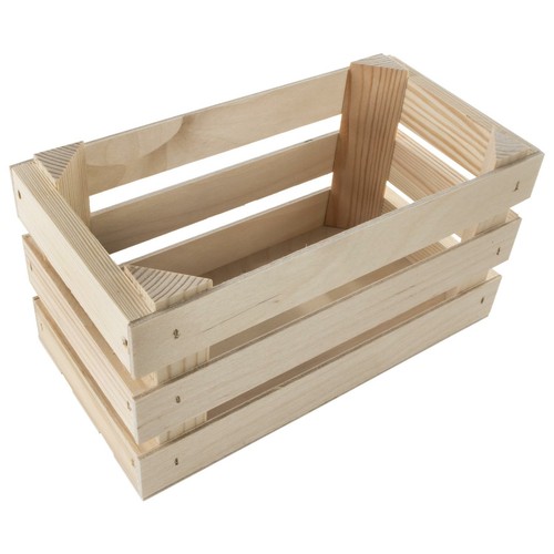 Small Rectangular Wooden Display Presentation Crate Box | 23.5 x 12 x 12 cm - Picture 9 of 10