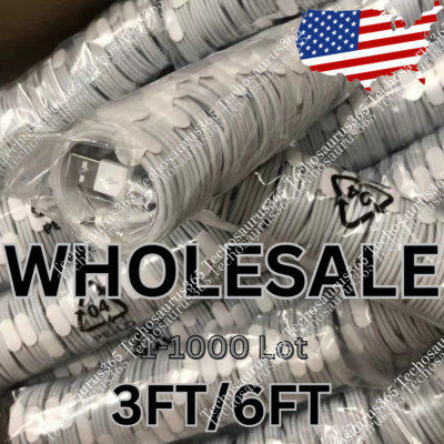 Bulk Lot USB Cable For Apple iPhone 14 13 12 Pro Max XR XS 5 6 8 7 Charger Cord