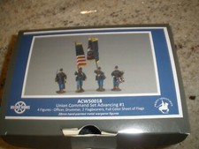 HISTORY WORKS UNION COMMAND SET ADVANCING 1 MINI FIGURES FLAGS NEW N6