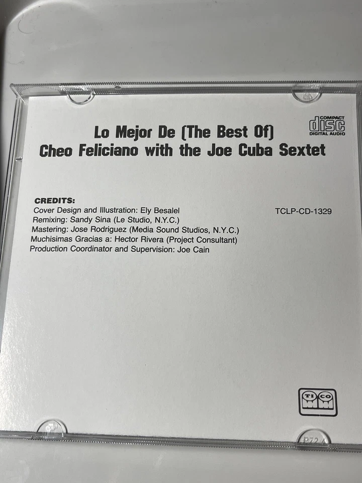 CD Lo Mejor De The Best Of Cheo Feliciano With Joe Cuba Sextet Tico Fania Salsa - Image 4 of 4
