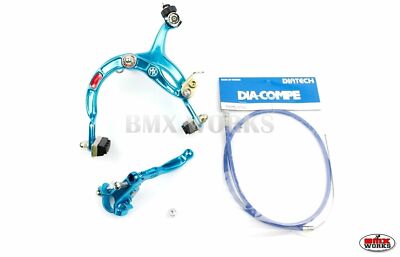 2022 Mongoose Californa Dia-Compe MX1000 - MX121 Front Brake Set - Bright Blue 