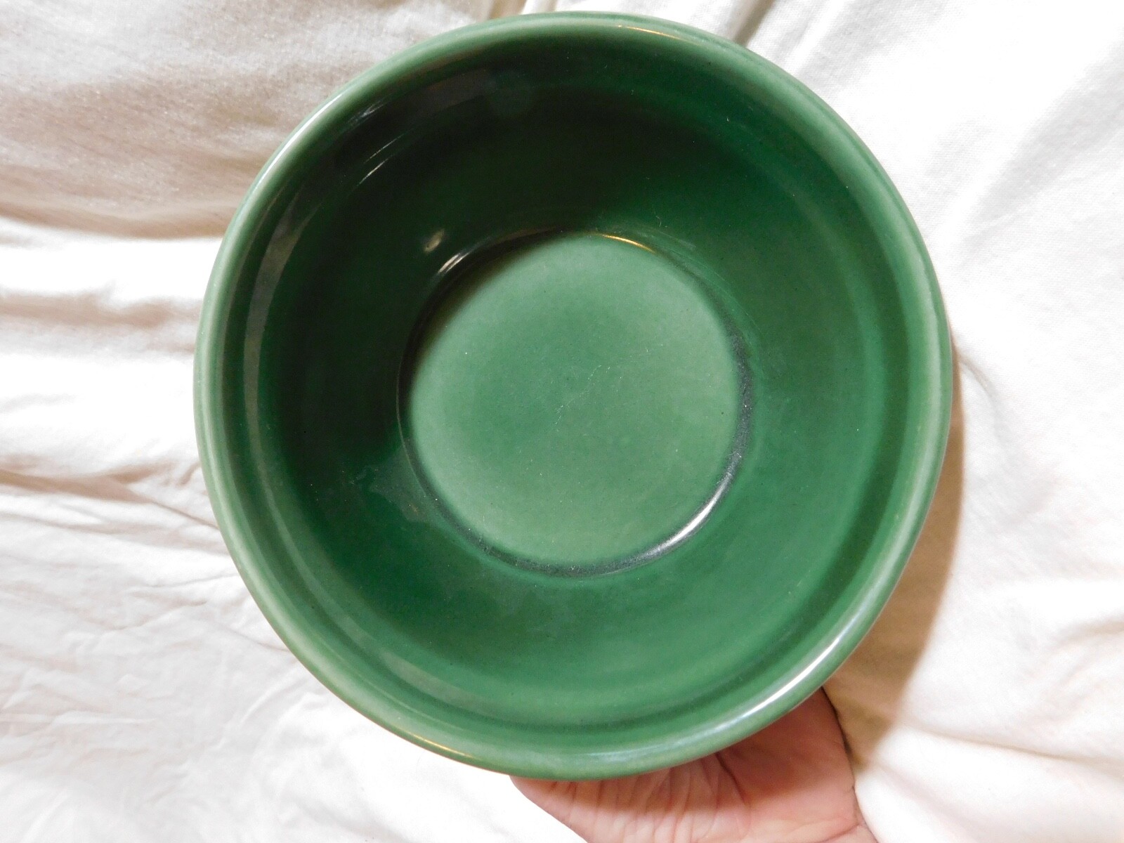 Vintage MCM Mid Century Modern MONMOUTH Pottery Mixing Bowl RIBBED