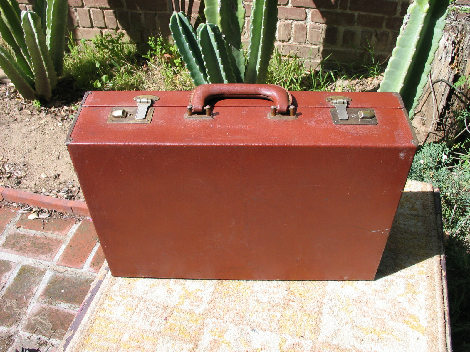 Vintage Cheney Briefcase Attache Case with key Brown eBay