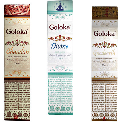 Goloka Räucherstäbchen - Sparpakete 3 x 15 g
