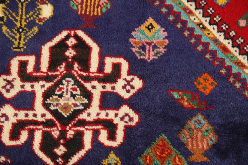 Vegetable Dye Wool Red Hand-made Traditional Tribal Rug Nomadic Carpet 5x6 - Bild 10 von 21