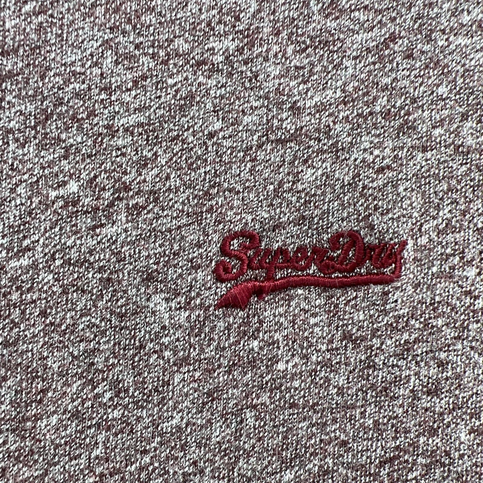 Superdry Shirt Men’s Large Heathered Red Short Sleeve Crew Neck TEE - Image 2 of 4