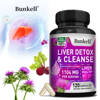 BUNKELL Liver Cleanse Detox & Repair Formula - Herbal Liver Support Supplement