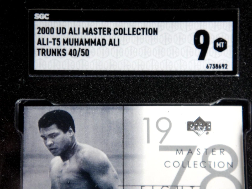 MUHAMMAD ALI 2000 UPPER DECK FIGHT USED WORN TRUNKS MASTER COLLECTION /50 SGC 9 - Image 3 of 4