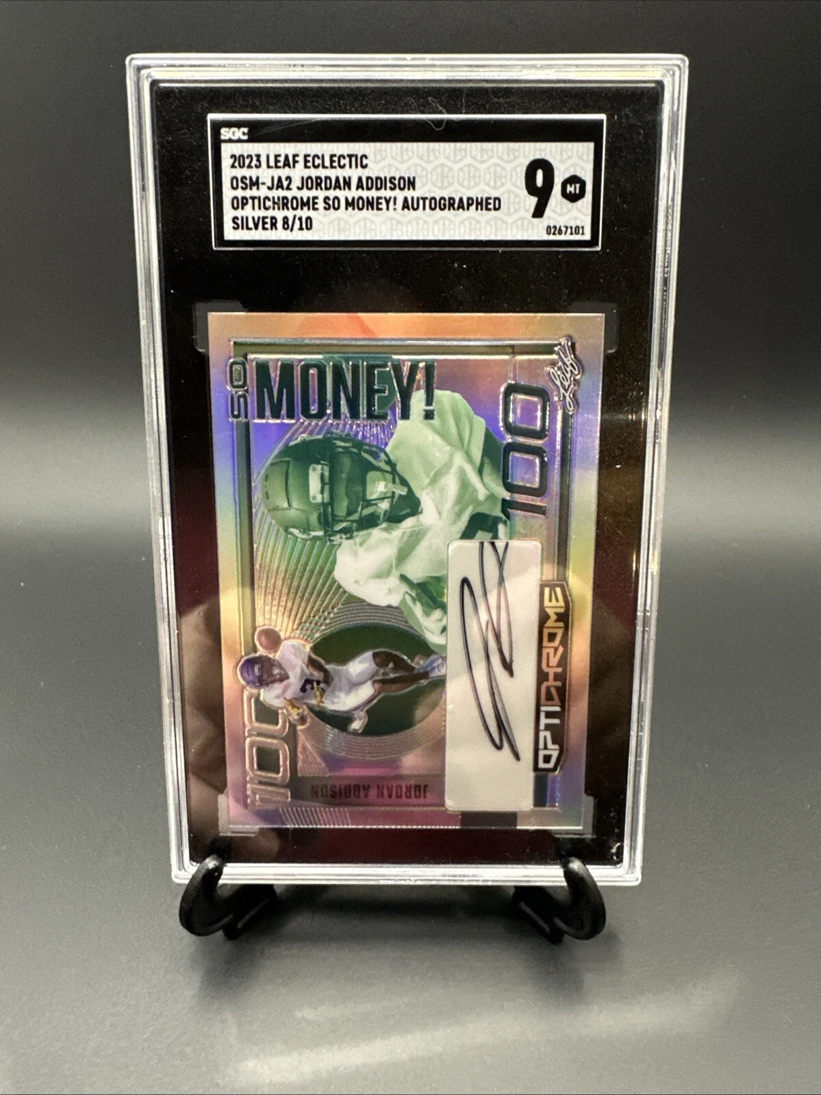 Jordan Addison Leaf Eclectic Optichrome So Money Autographs #OSMJA2 Silver