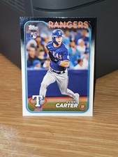 2024 Topps Series 1 Baseball Rookie Card #280 Evan Carter RC Rangers. rookie card picture