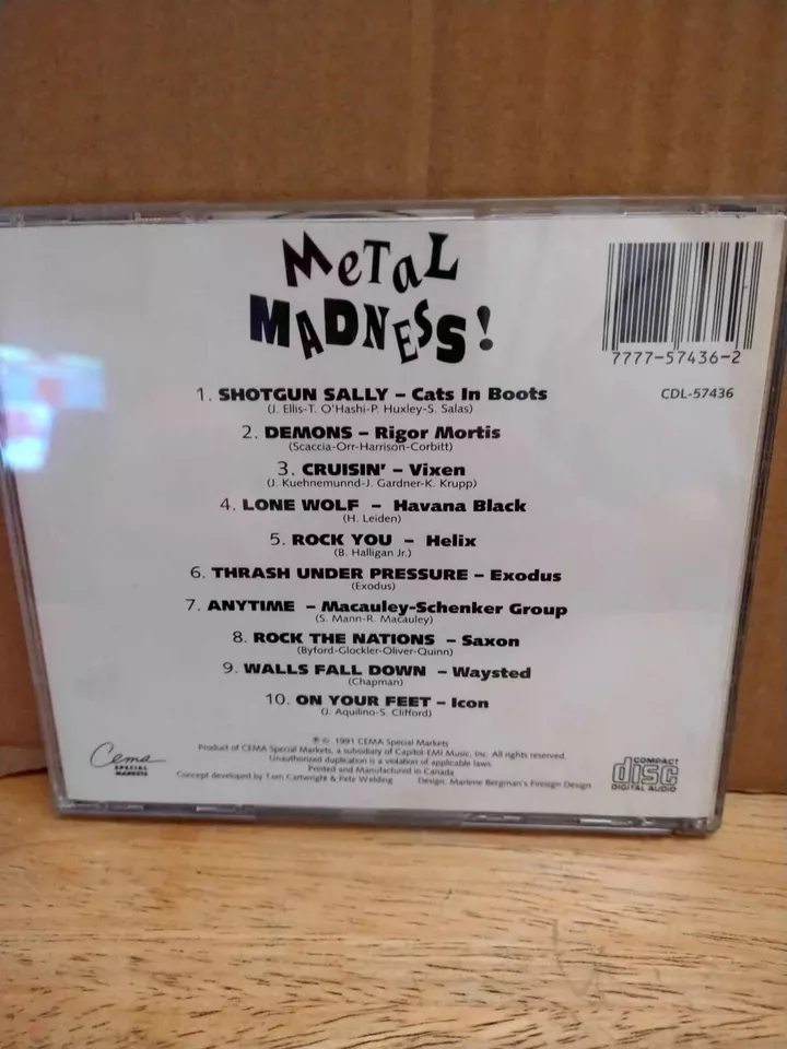 Metal Madness CD Helix Exodus Waysted Gently Used Hard Rock and Metal - Image 2 of 4