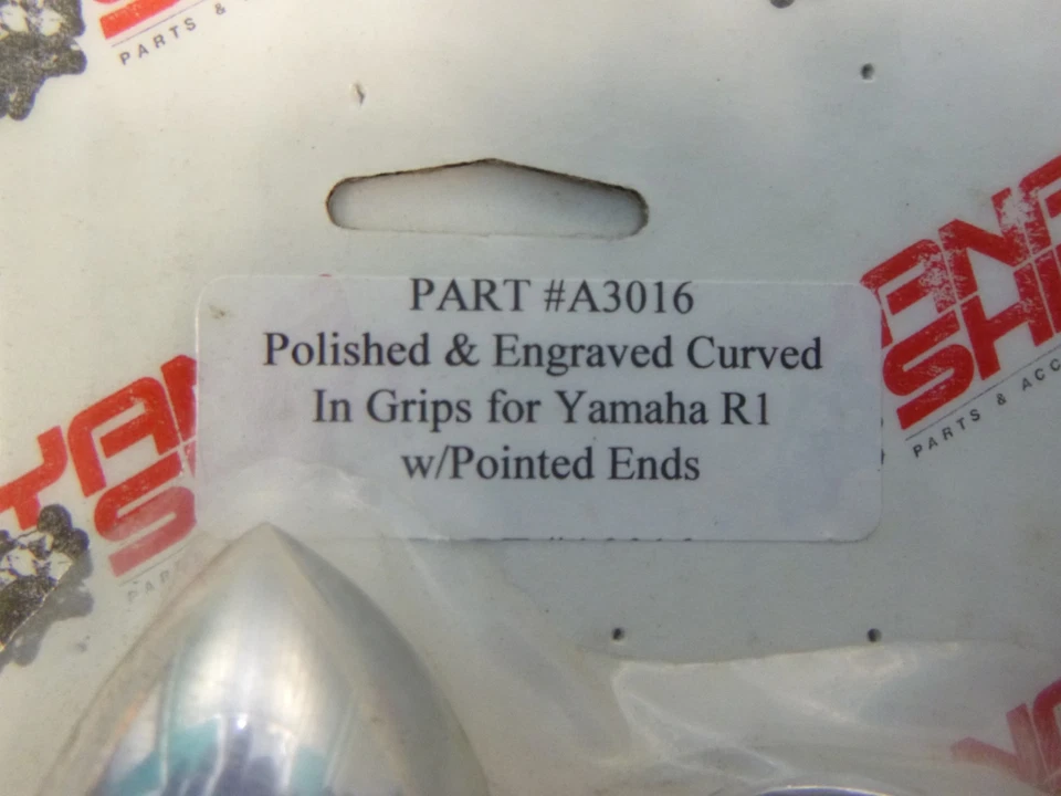 Empuñaduras de manillar de motocicleta cromadas pulidas Yamaha R1 NUEVO Billet aluminio EE. UU. Foto 2 de 4