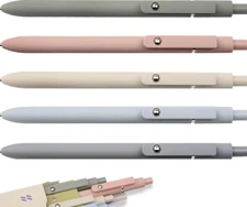 DIBALIYI 5 Stück Einziehbare Gelschreiber, 0,5 mm Schwarz Stift, Gel Kugelschrei